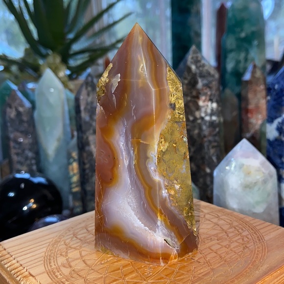 🎄SALE🎄River Agate Crystal Tower! - Picture 1 of 9